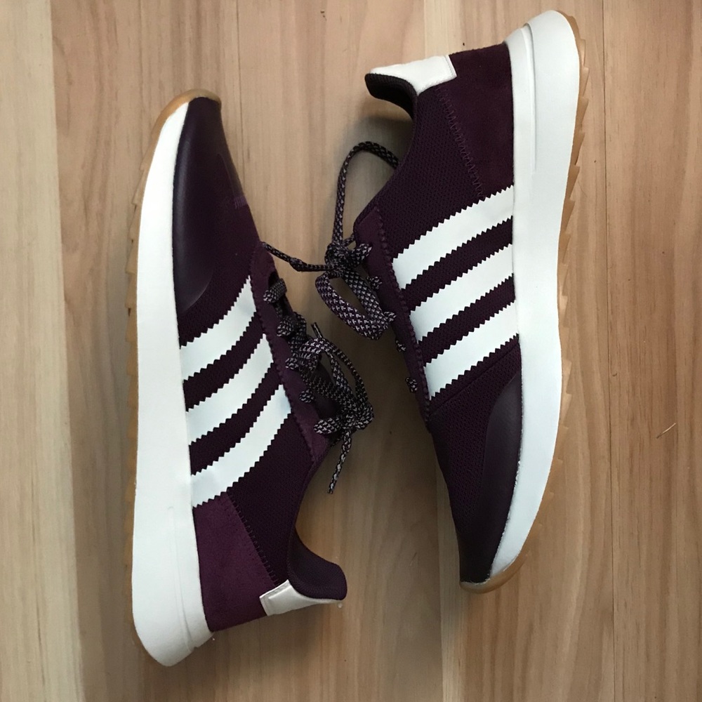 Purple Adidas sneakers